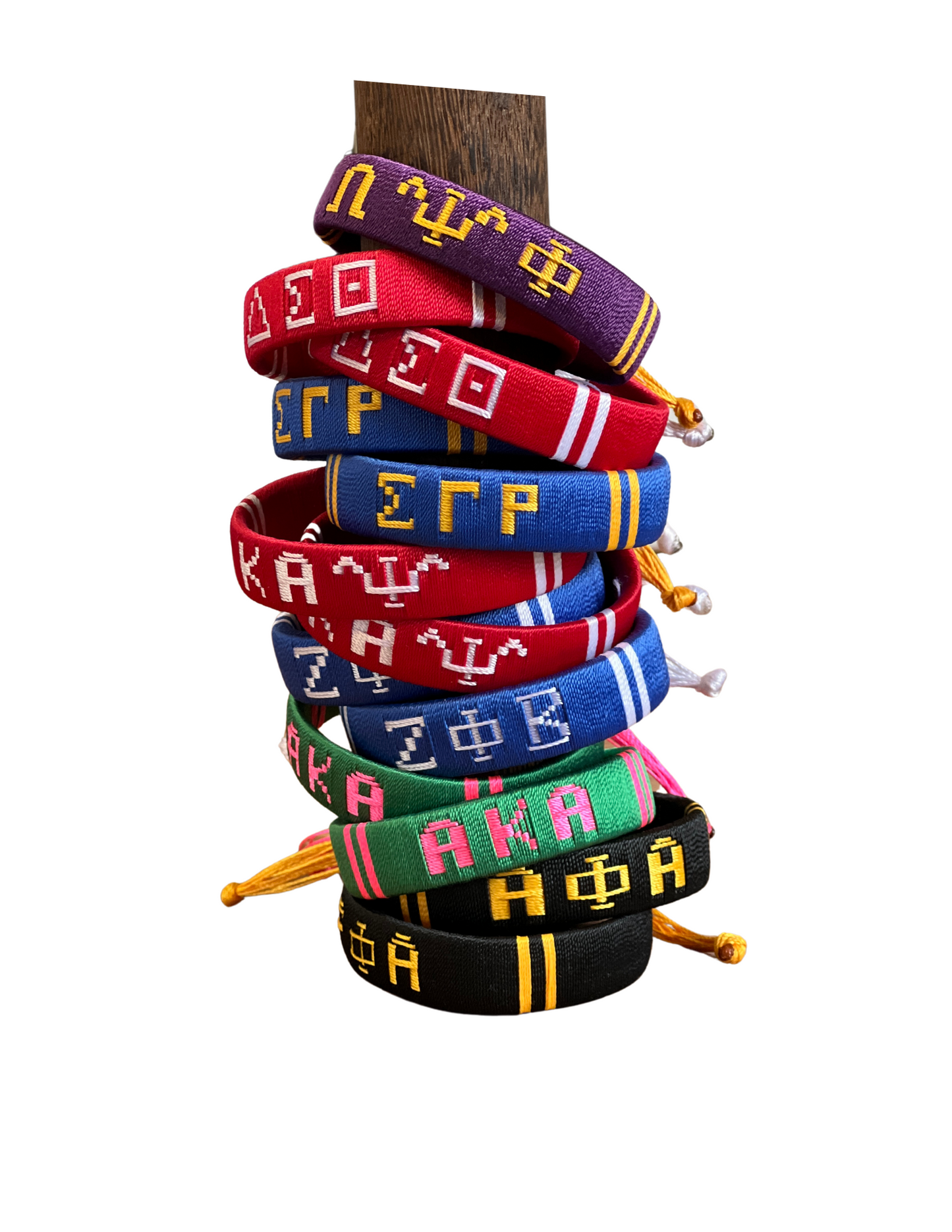 Handwoven 'Divine 9' Fraternity & Sorority Bracelets